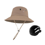 Maxbell Sun Bucket Hat Wide Brim with Hard Shell Quick Drying Fishing Hat Khaki