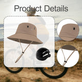 Maxbell Sun Bucket Hat Wide Brim with Hard Shell Quick Drying Fishing Hat Khaki