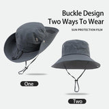 Maxbell Sun Bucket Hat Wide Brim with Hard Shell Quick Drying Fishing Hat Khaki