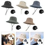 Maxbell Sun Bucket Hat Wide Brim with Hard Shell Quick Drying Fishing Hat Khaki