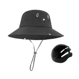 Maxbell Sun Bucket Hat Wide Brim with Hard Shell Quick Drying Fishing Hat Black