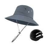 Maxbell Sun Bucket Hat Wide Brim with Hard Shell Quick Drying Fishing Hat Gray