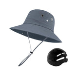 Maxbell Sun Bucket Hat Wide Brim with Hard Shell Quick Drying Fishing Hat Gray