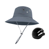Maxbell Sun Bucket Hat Wide Brim with Hard Shell Quick Drying Fishing Hat Gray
