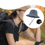 Maxbell Sun Bucket Hat Wide Brim with Hard Shell Quick Drying Fishing Hat Gray