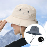 Maxbell Sun Bucket Hat Wide Brim with Hard Shell Quick Drying Fishing Hat Gray