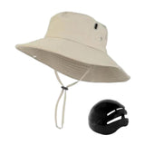 Maxbell Sun Bucket Hat Wide Brim with Hard Shell Quick Drying Fishing Hat Beige