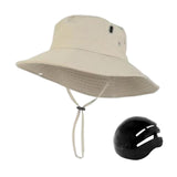 Maxbell Sun Bucket Hat Wide Brim with Hard Shell Quick Drying Fishing Hat Beige