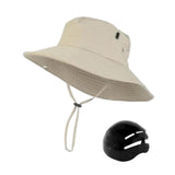 Maxbell Sun Bucket Hat Wide Brim with Hard Shell Quick Drying Fishing Hat Beige