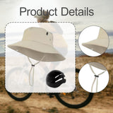 Maxbell Sun Bucket Hat Wide Brim with Hard Shell Quick Drying Fishing Hat Beige