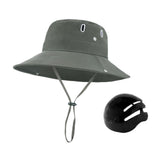 Maxbell Sun Bucket Hat Wide Brim with Hard Shell Quick Drying Fishing Hat Dark Green