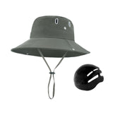 Maxbell Sun Bucket Hat Wide Brim with Hard Shell Quick Drying Fishing Hat Dark Green