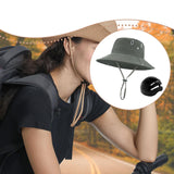 Maxbell Sun Bucket Hat Wide Brim with Hard Shell Quick Drying Fishing Hat Dark Green