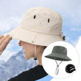 Maxbell Sun Bucket Hat Wide Brim with Hard Shell Quick Drying Fishing Hat Dark Green