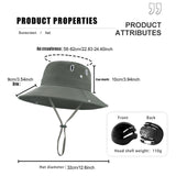 Maxbell Sun Bucket Hat Wide Brim with Hard Shell Quick Drying Fishing Hat Dark Green