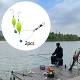Maxbell 2Pcs Pompano Rigs for Surf Fishing Easy to Use Practical with Pompano Floats