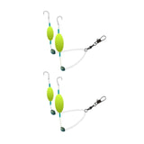 Maxbell 2Pcs Pompano Rigs for Surf Fishing Easy to Use Practical with Pompano Floats