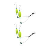 Maxbell 2Pcs Pompano Rigs for Surf Fishing Easy to Use Practical with Pompano Floats