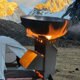 Maxbell Foldable Camping Burner Wood Burning Portable Steel Furnace Camp Tent Burner