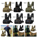 Maxbell Men Outdoor Chest Bag Zipper Organizer Chest Pack for Running Hiking Workout Style A