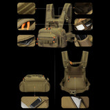 Maxbell Men Outdoor Chest Bag Zipper Organizer Chest Pack for Running Hiking Workout Style A