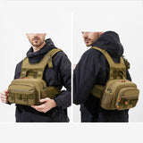 Maxbell Men Outdoor Chest Bag Zipper Organizer Chest Pack for Running Hiking Workout Style A