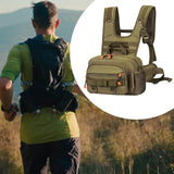 Maxbell Men Outdoor Chest Bag Zipper Organizer Chest Pack for Running Hiking Workout Style A