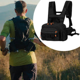 Maxbell Men Outdoor Chest Bag Zipper Organizer Chest Pack for Running Hiking Workout Style B