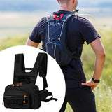Maxbell Men Outdoor Chest Bag Zipper Organizer Chest Pack for Running Hiking Workout Style B