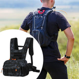 Maxbell Men Outdoor Chest Bag Zipper Organizer Chest Pack for Running Hiking Workout Style D