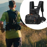 Maxbell Men Outdoor Chest Bag Zipper Organizer Chest Pack for Running Hiking Workout Style E
