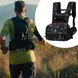 Maxbell Men Outdoor Chest Bag Zipper Organizer Chest Pack for Running Hiking Workout Style F