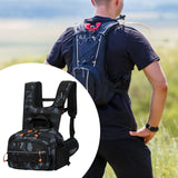 Maxbell Men Outdoor Chest Bag Zipper Organizer Chest Pack for Running Hiking Workout Style F