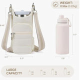 Maxbell Water Bottle Holder with Strap Fashion for Running Travel Outdoor Activities Beige