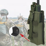 Maxbell Radio Holder Nylon Elastic Strap Flip Cover Pouch  Green