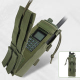 Maxbell Radio Holder Nylon Elastic Strap Flip Cover Pouch  Green