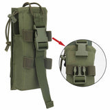 Maxbell Radio Holder Nylon Elastic Strap Flip Cover Pouch  Green