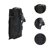 Maxbell Radio Holder Nylon Elastic Strap Flip Cover Pouch  Black