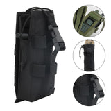 Maxbell Radio Holder Nylon Elastic Strap Flip Cover Pouch  Black
