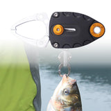 Maxbell Mini Fish Gripper Built in Spring for Gift Fishing Tackle Fish Lip Grip Tool Silver Black