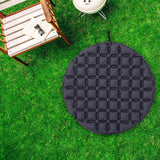 Maxbell Inflatable Seat Cushion Folded Office Chair Cushion for Floor Concerts Plane Dark Gray