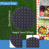 Maxbell Inflatable Seat Cushion Folded Office Chair Cushion for Floor Concerts Plane Dark Gray