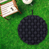 Maxbell Inflatable Seat Cushion Folded Office Chair Cushion for Floor Concerts Plane Black