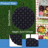 Maxbell Inflatable Seat Cushion Folded Office Chair Cushion for Floor Concerts Plane Black