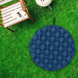 Maxbell Inflatable Seat Cushion Folded Office Chair Cushion for Floor Concerts Plane Dark Blue