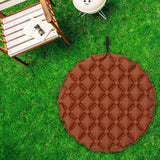 Maxbell Inflatable Seat Cushion Folded Office Chair Cushion for Floor Concerts Plane Red Brown