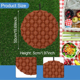 Maxbell Inflatable Seat Cushion Folded Office Chair Cushion for Floor Concerts Plane Red Brown