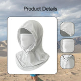 Maxbell Summer Balaclava Lightweight Men Women Face Mask for Sports Hiking Snowboard Light Grey