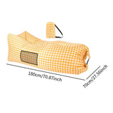 Maxbell Inflatable Lounger Chair Lazy for Backyard Outdoor and Indoor Easy Setup Yellow White