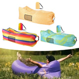 Maxbell Inflatable Lounger Chair Lazy for Backyard Outdoor and Indoor Easy Setup Yellow White